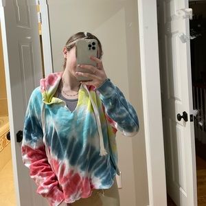 Vintage Havana Tie Dye Light weight Hoodie